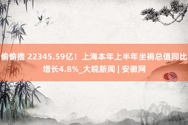 偷偷撸 22345.59亿！上海本年上半年坐褥总值同比增长4.8%_大皖新闻 | 安徽网