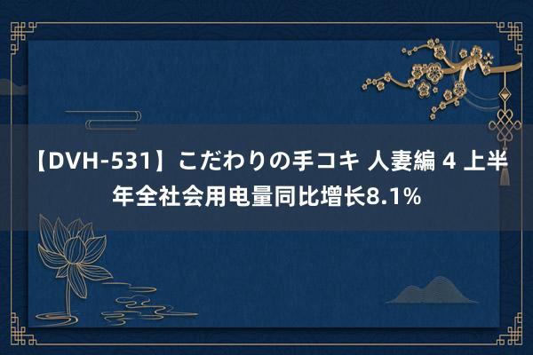 【DVH-531】こだわりの手コキ 人妻編 4 上半年全社会用电量同比增长8.1%