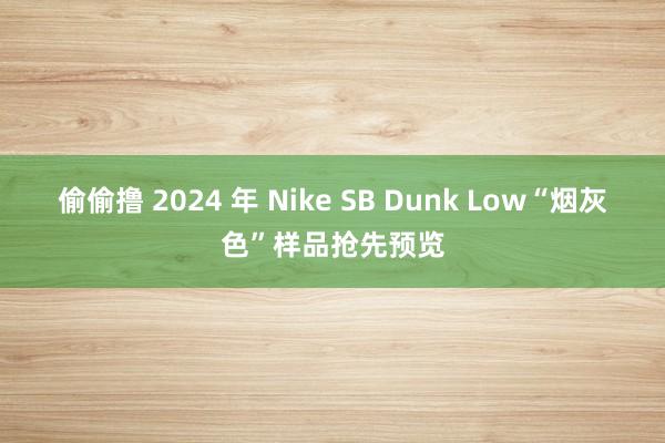 偷偷撸 2024 年 Nike SB Dunk Low“烟灰色”样品抢先预览