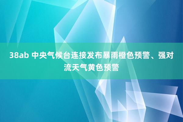 38ab 中央气候台连接发布暴雨橙色预警、强对流天气黄色预警