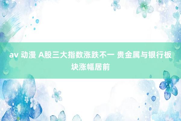 av 动漫 A股三大指数涨跌不一 贵金属与银行板块涨幅居前