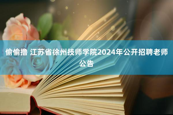 偷偷撸 江苏省徐州技师学院2024年公开招聘老师公告