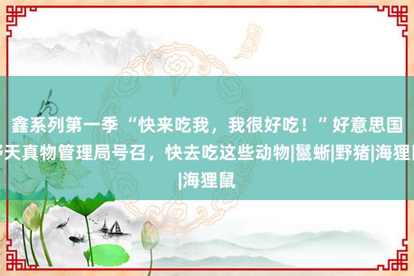 鑫系列第一季 “快来吃我，我很好吃！”好意思国野天真物管理局号召，快去吃这些动物|鬣蜥|野猪|海狸鼠